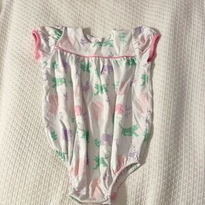 The Beaufort Bonnet Company Pink and Green Animal Print Bodysuit